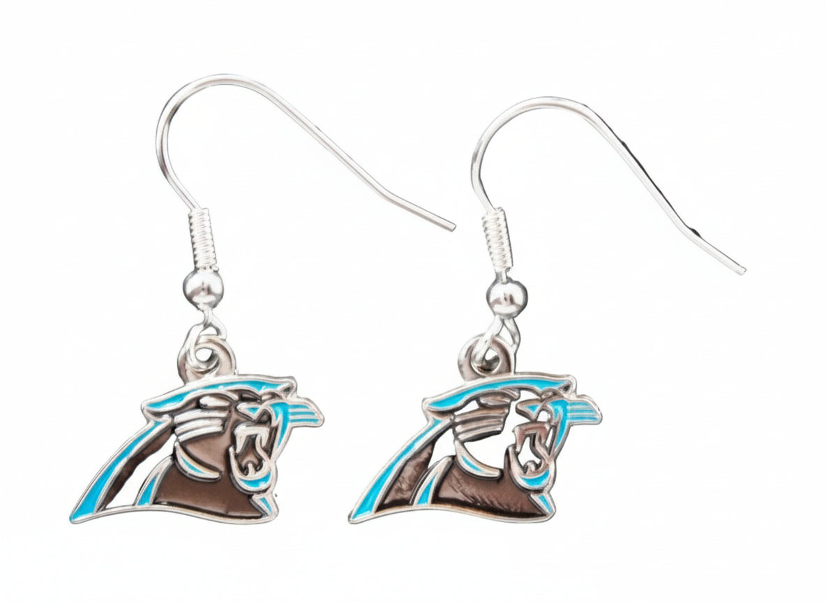NFL Carolina Panthers Earrings Logo