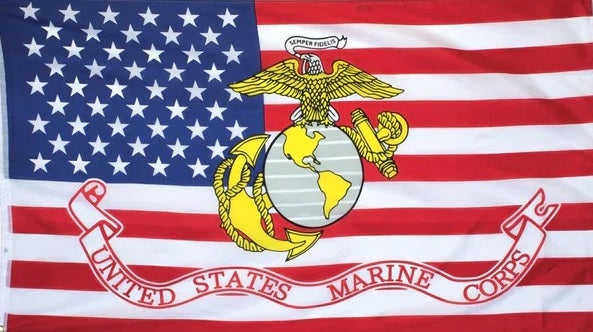 FLAG-MARINE W/USA. 1409