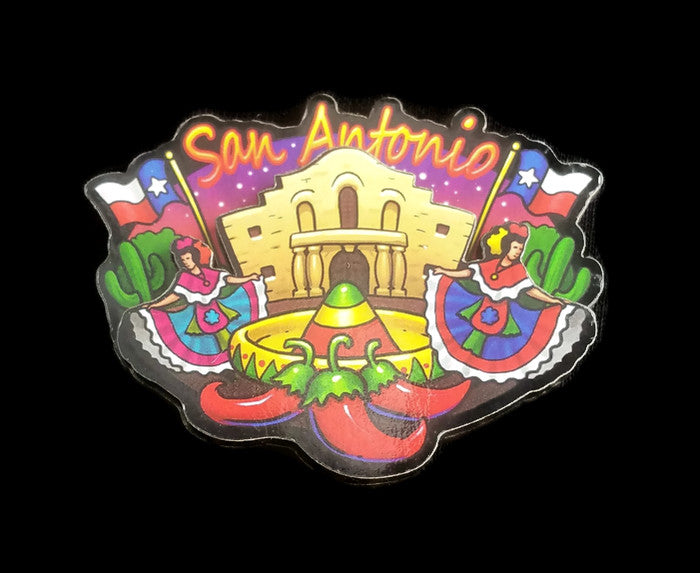 Magnet - San Antonio (SA) - 3D Alamo Fiesta