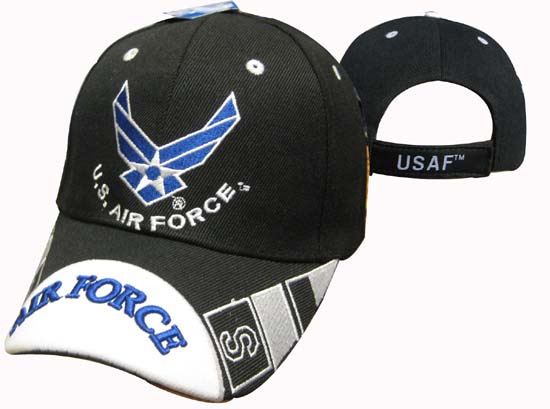 United States Air Force Hat - Wings Logo White Tip Bill CAP603UB