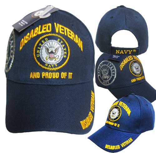 NAVY HAT DISABLED VET CAP592F