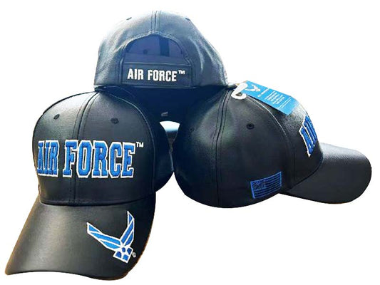 AIR FORCE HAT WITH WINGS ON BILL PU 503BP
