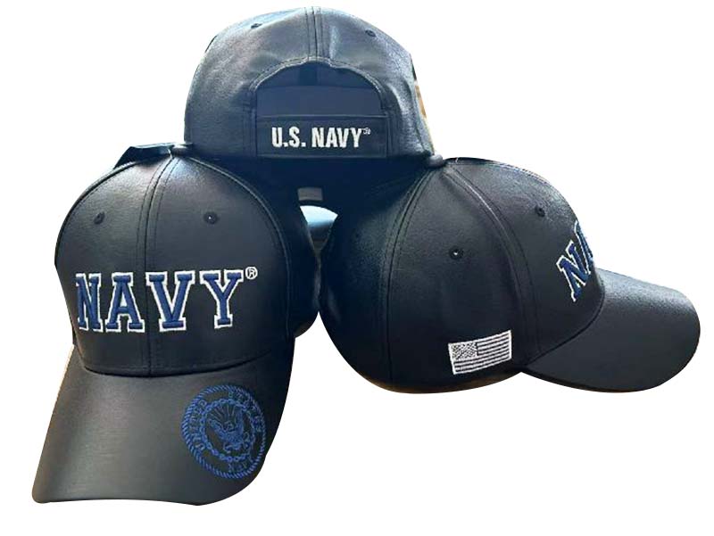 NAVY HAT W/SEAL ON BILL PU 502AP