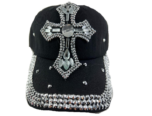 CAP-CROSS RHINESTONE HT277X180E