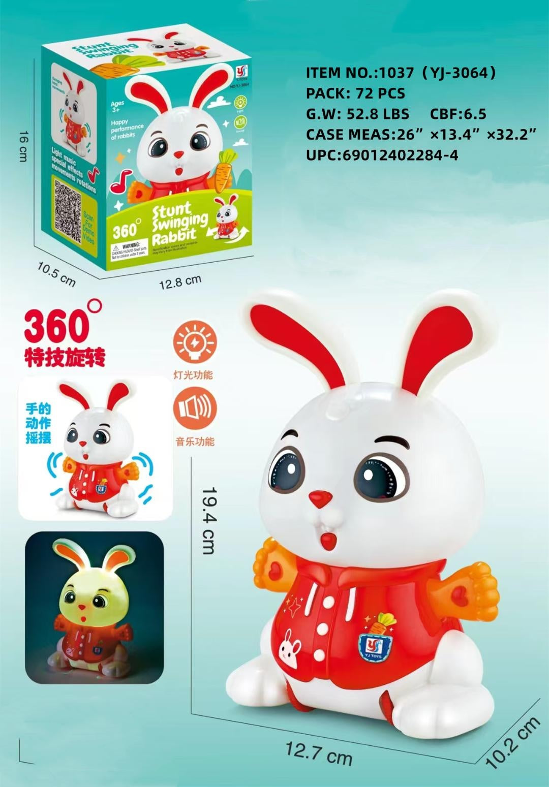 STUNT SWINING RABBIT 1037