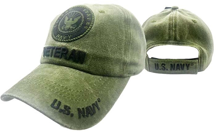 NAVY HAT VETERAN WASH OD 512BG