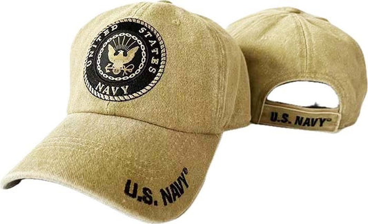 NAVY HAT WASH KHAKI CAP504BK