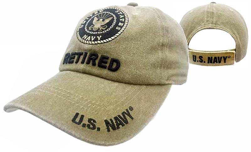 NAVY HAT RETIRE WASH KHAKI 522BK