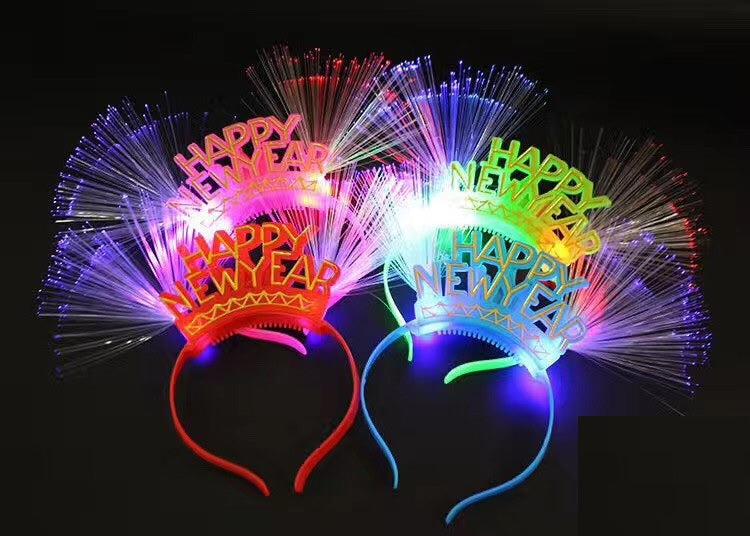 HAPPY NEW YEAR HEADBAND 6321- SOLD BY THE DOZEN