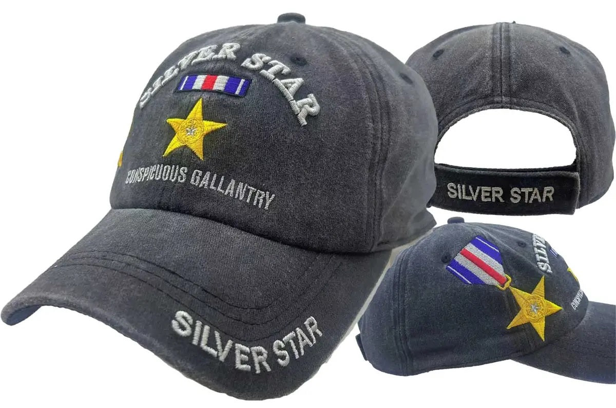 SILVER STAR MEDAL HAT 789A