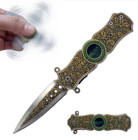 KNIFE SPK3423-GD 3 IN SPINNER