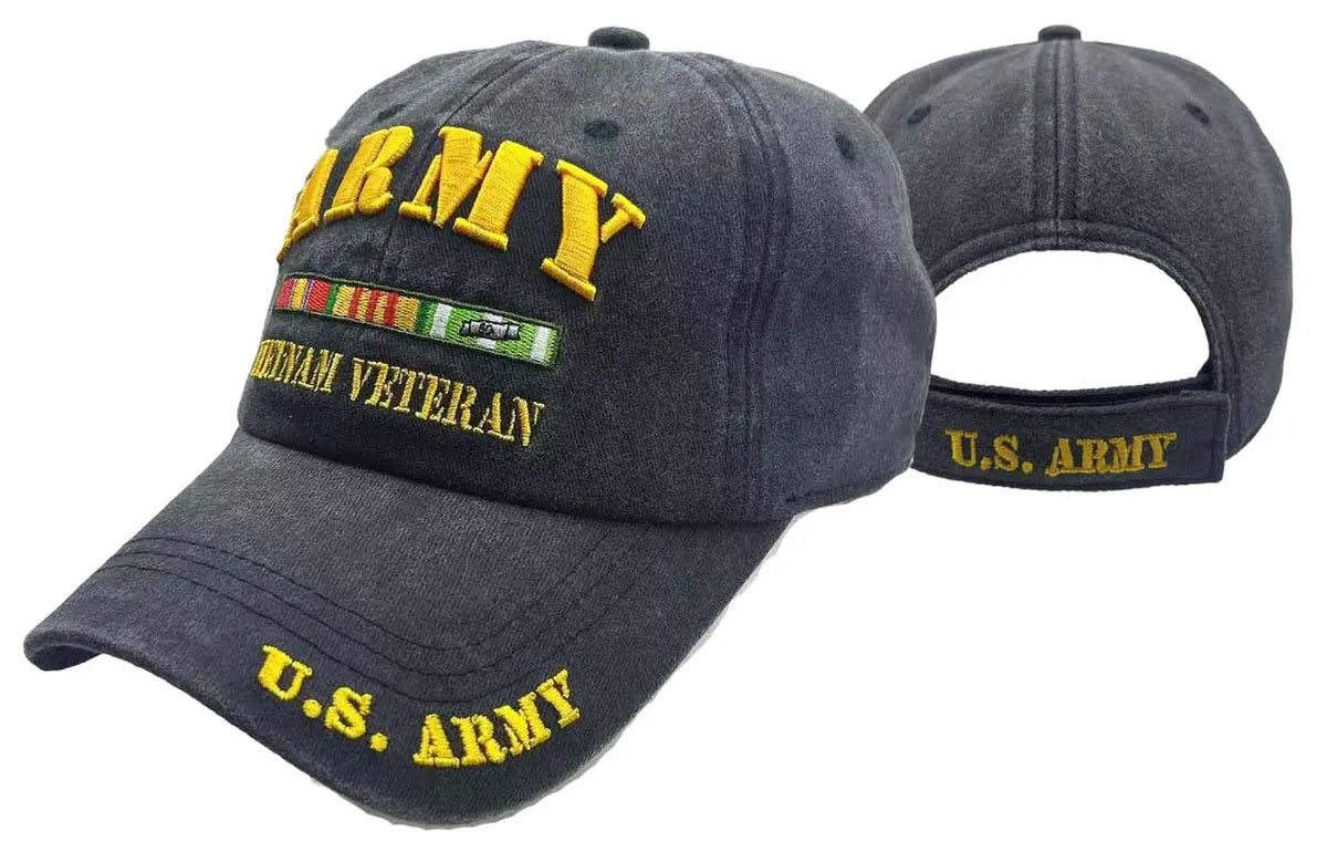 ARMY HAT VIET VET WASH BK 687A