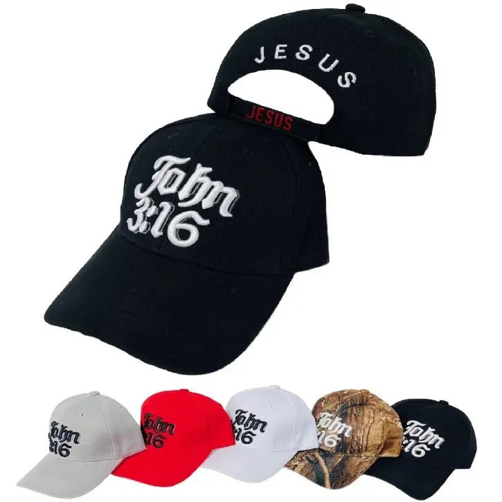 CAP-JOHN 3:16 SCRIPT NEW HT700 (ONLY SOLD ASSORTED)