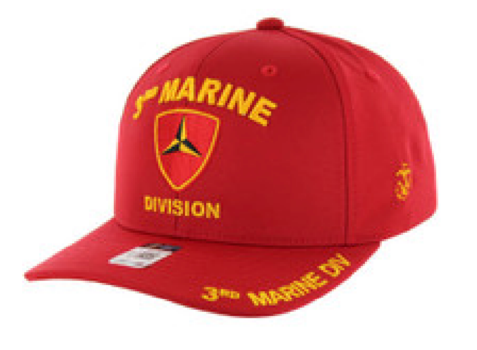 MARINE HAT 3RD DIVISION RED