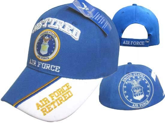 United States Air Force Hat "RETIRED AIR FORCE" Seal-Royal BL CAP593