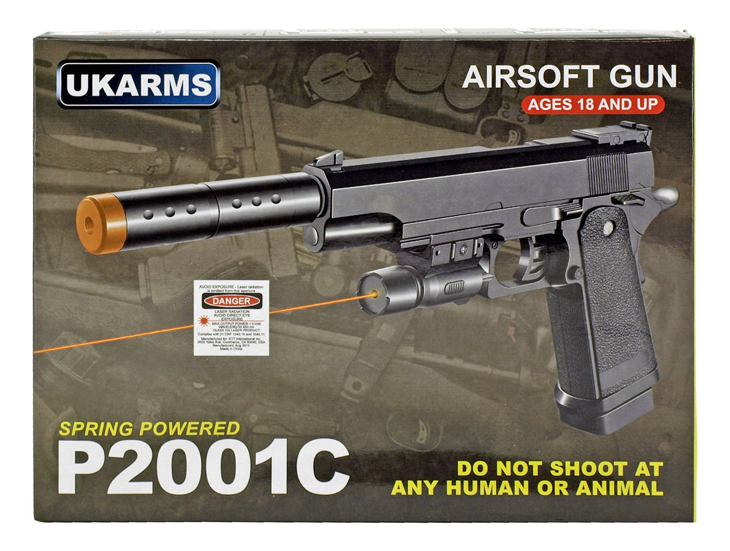 Airsoft Gun - P2001C w/Laser