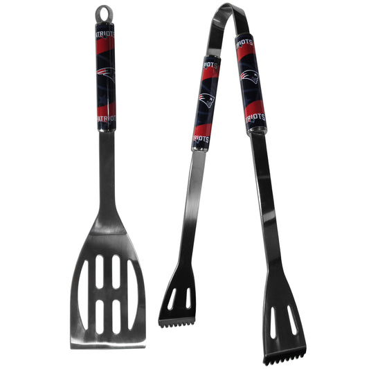 NFL New England Patriots 2 piece BBQ Steel Tool/Grill Set