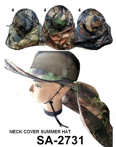 CAP-COWBOY-W/FLAP-MESH