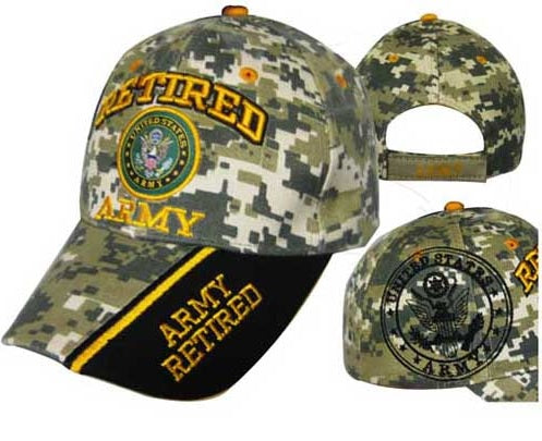 United States Army Hat- ''Retired'' Seal/Army Retired Bill Digi CAP591C