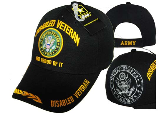 United States Army Hat-Disabled Veteran w/Seal CAP591F