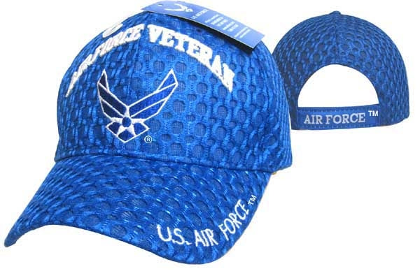 United States Air Force Hat "AIR FORCE VETERAN" Wings/Mesh CAP593H