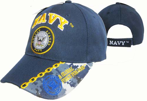 United States Navy Hat w/Seal Global Force- Nvy CAP602M