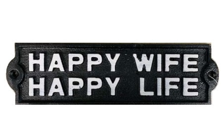 Texas Decor - Cast Iron Happy Wife G103