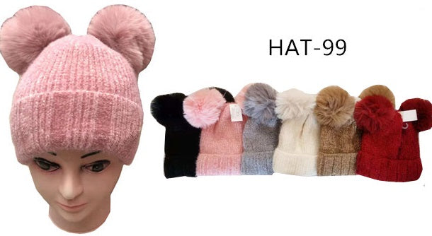 Ski Hat - Double PomPom HAK-77