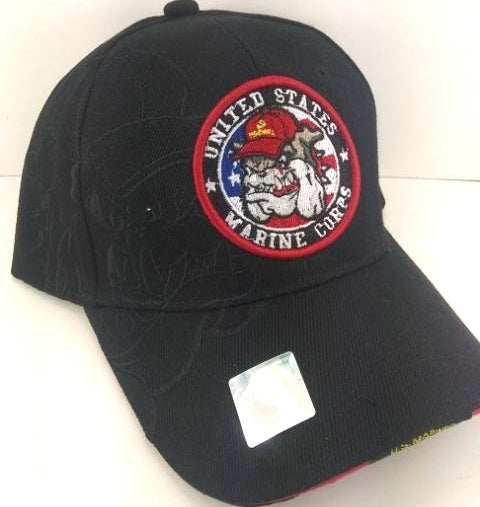 United States Marine Corps Military Hat - Bulldog/Seal-Black #1