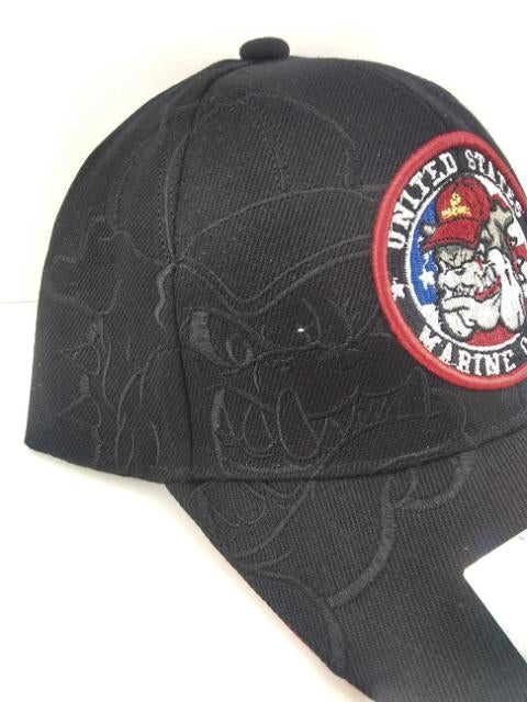 United States Marine Corps Military Hat - Bulldog/Seal-Black #1