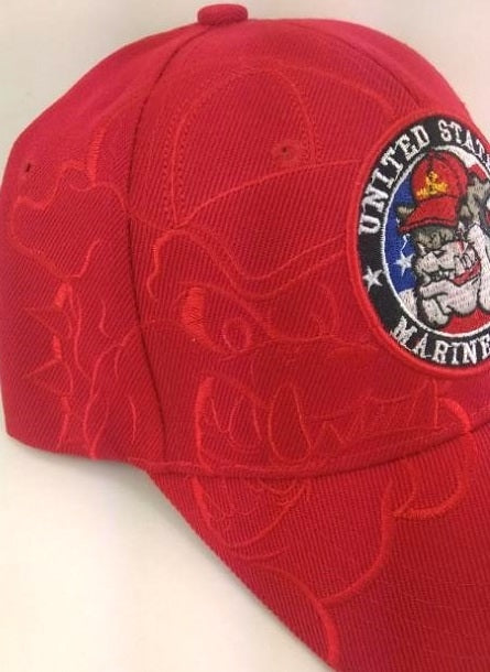 United States Marine Corps Military Hat - Bulldog/Seal-Red #2