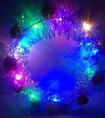 Fiesta LED Headband w/Iridescent Tinsel 6352/VG-7 SOLD BY DOZEN