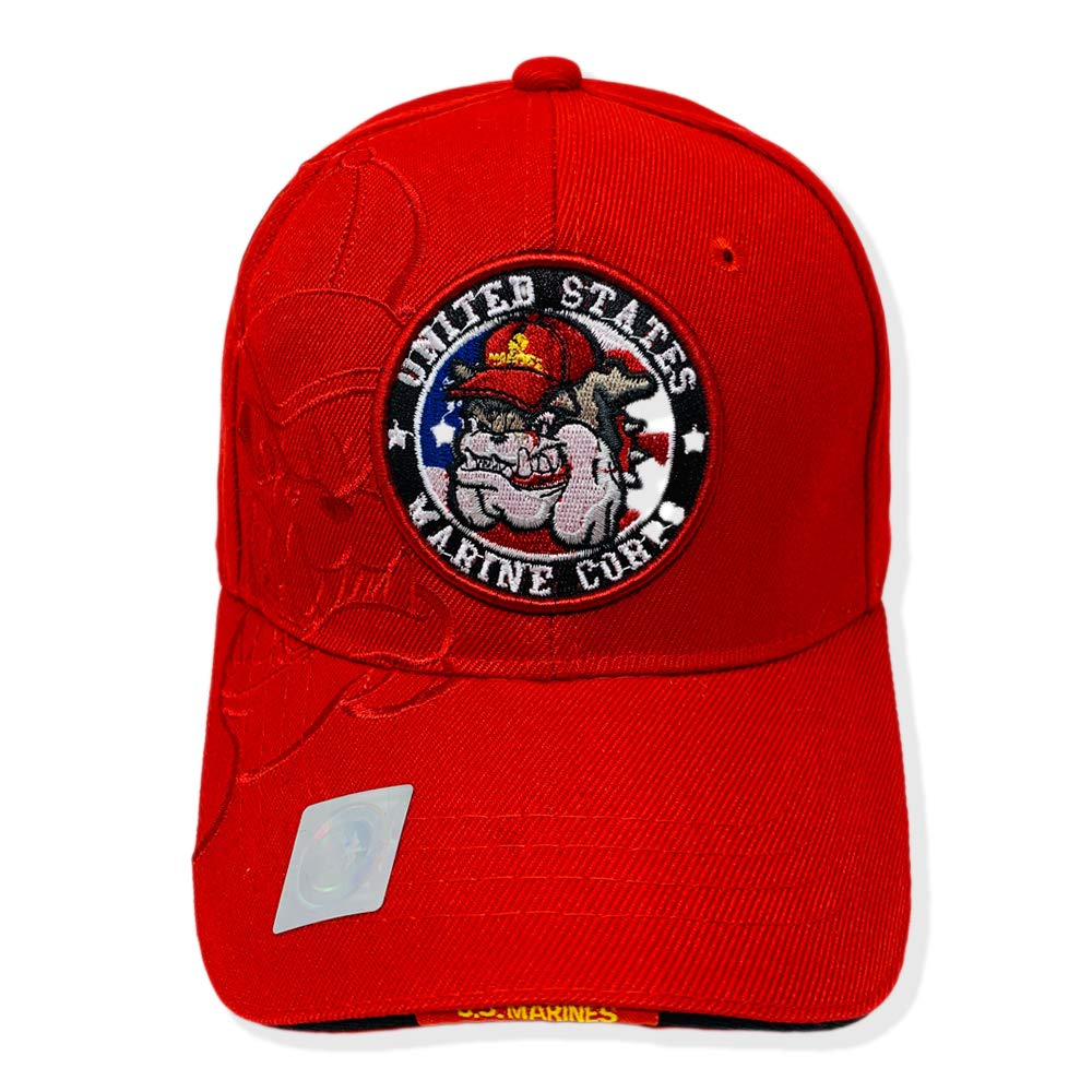 United States Marine Corps Military Hat - Bulldog/Seal-Red #2