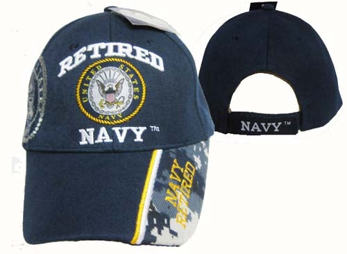 United States Navy Hat "RETIRED NAVY" Seal-NVY BL CAP592
