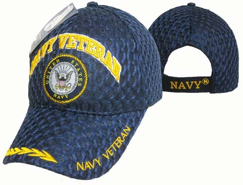 United States Navy Military Hat "NAVY VETERAN" Seal/Mesh Leaf CAP592A