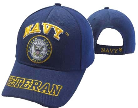 United States "NAVY" Hat w/Seal "VETERAN" Bill - NV CAP592DA