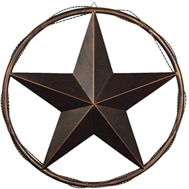 Texas Decor - Metal Star w/ Wire Rope A10027