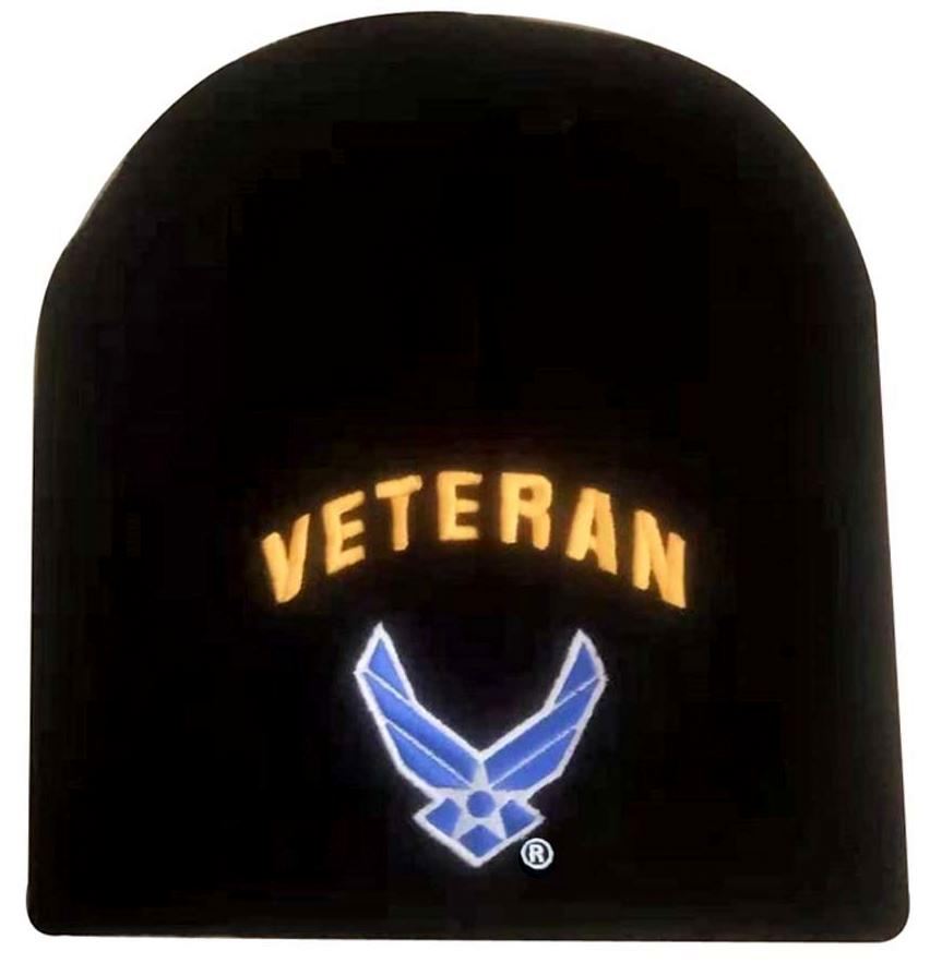 Military Beanie - U.S. Air Force Veteran Wings Logo WIN593M