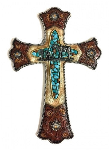 Texas Decor - Poly YC1039 Praying Cowboy Cross