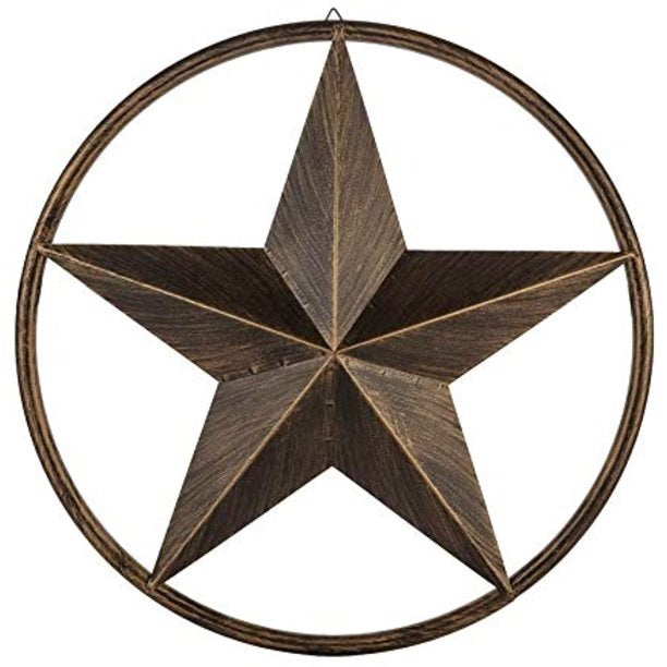Texas Decor - Metal Star With Ring A12005