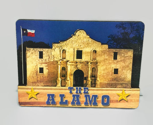 Magnet - San Antonio 3D Wood - The Alamo