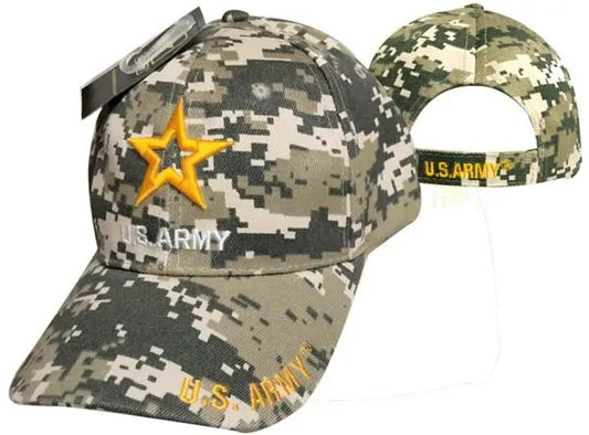 ARMY HAT BLACK STAR # CAMO 601SC