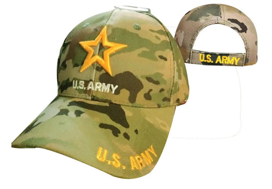 ARMY HAT BLACK STAR # CAMO 601SC