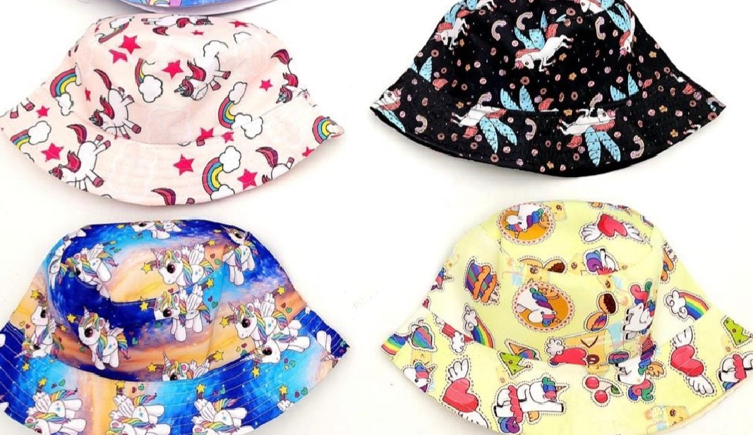 Bucket Hat - Kids Unicorn/Dino HTM-4909A SOLD BY DOZEN PACK