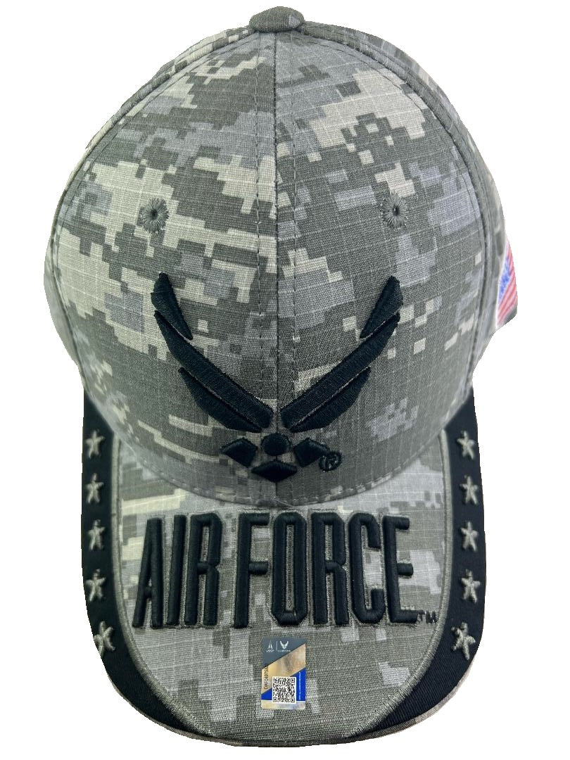 AIR FORCE HAT BLACK WINGS DIGITAL  WITH STARS