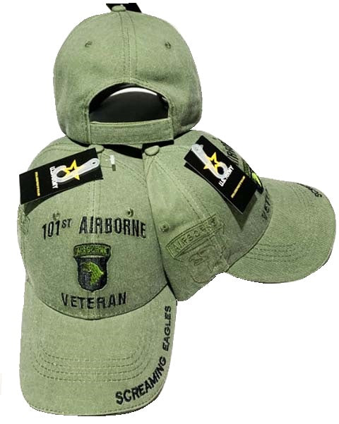 ARMY HAT 101ST AIRBORNE VETERAN OLIVE DRAB