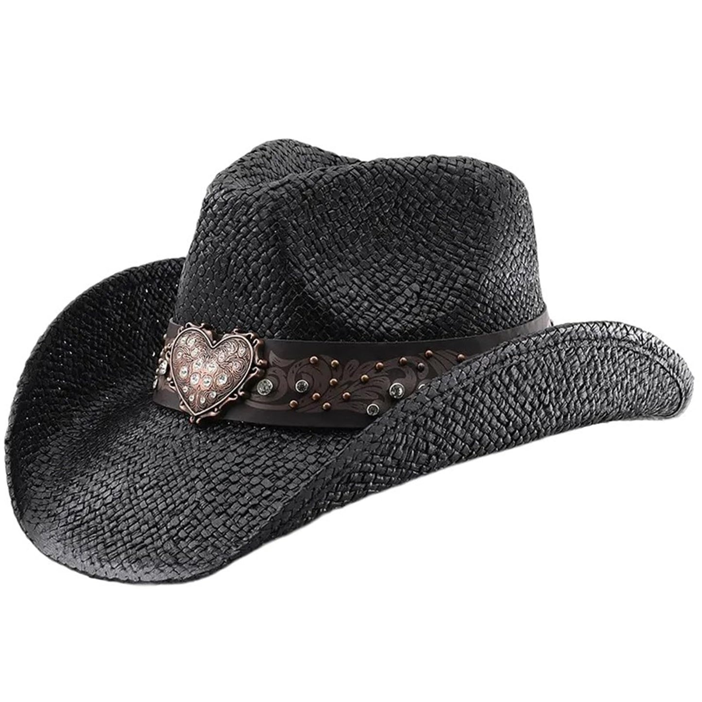STRAW HAT HEART BLACK 3627E
