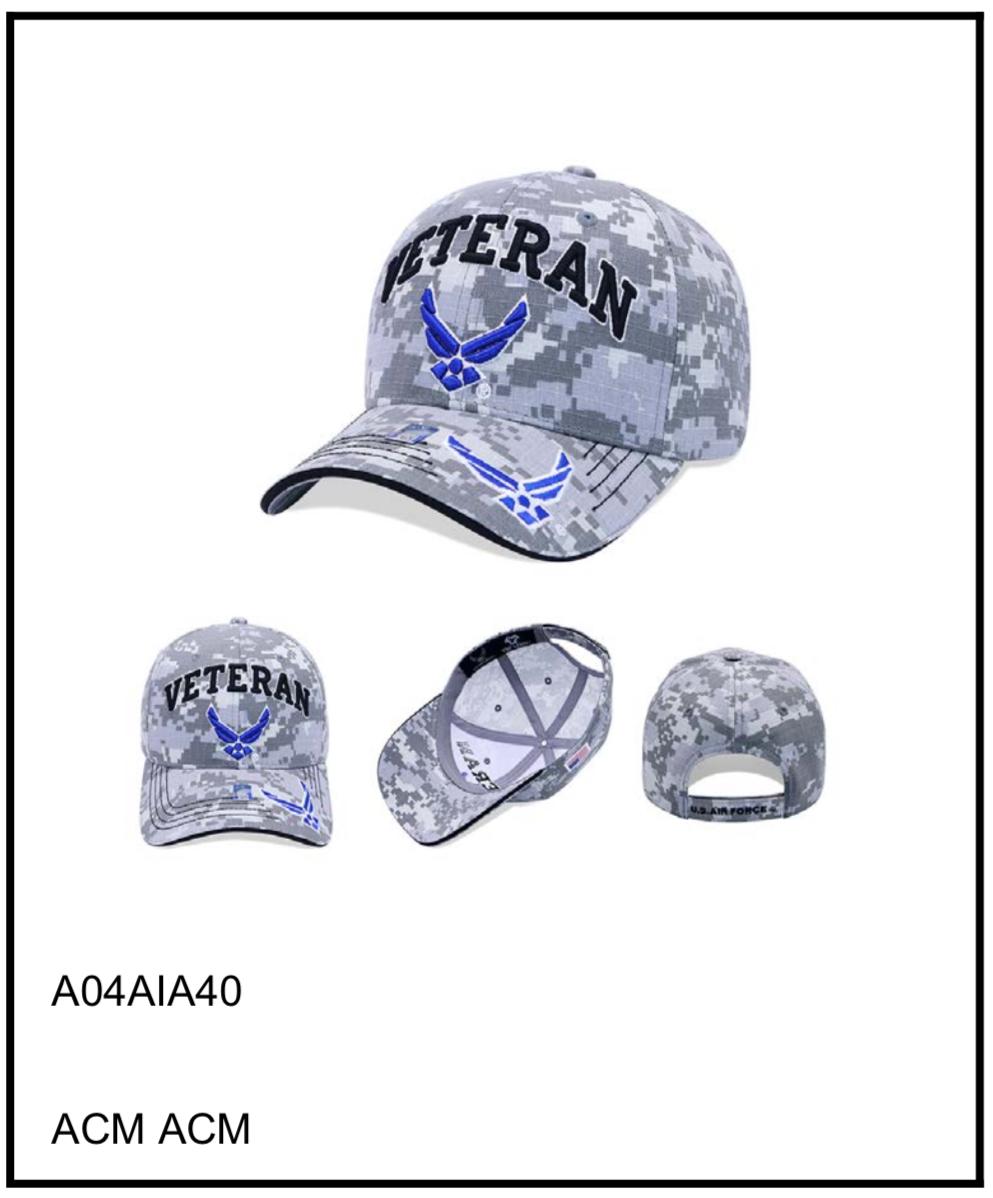 AIR FORCE HAT VETERAN WINGS ON BILL DIGITAL