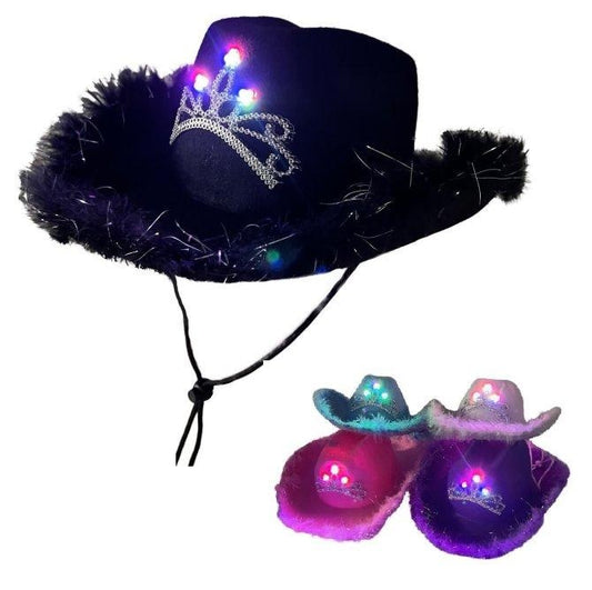 COWBOY HAT W/LIGHT FLUF 6781-2/3