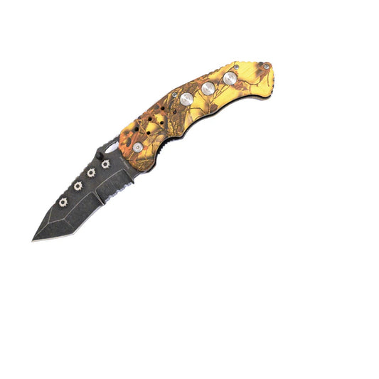 KNIFE KN-1714-2 BULLET HOLES BLADE SPRING ASSISTED